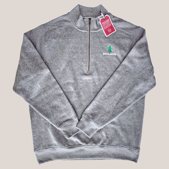 NWT League 91 Men's Gray Pullover Sweatshirt Half Zip Golf Sweater Long Sleeve - Picture 1 of 3